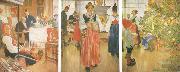 Carl Larsson Now it-s Christmas Again oil painting